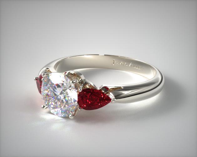 Pear shaped ruby engagement rings