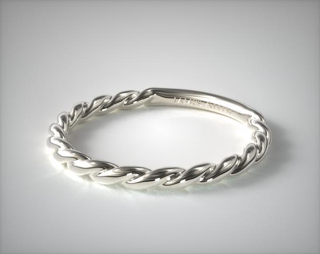 Cable Wedding Band Platinum James Allen 14751P