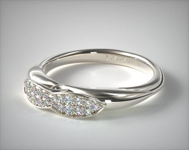 Pave Love Knot Wedding Ring Platinum James Allen 14772P