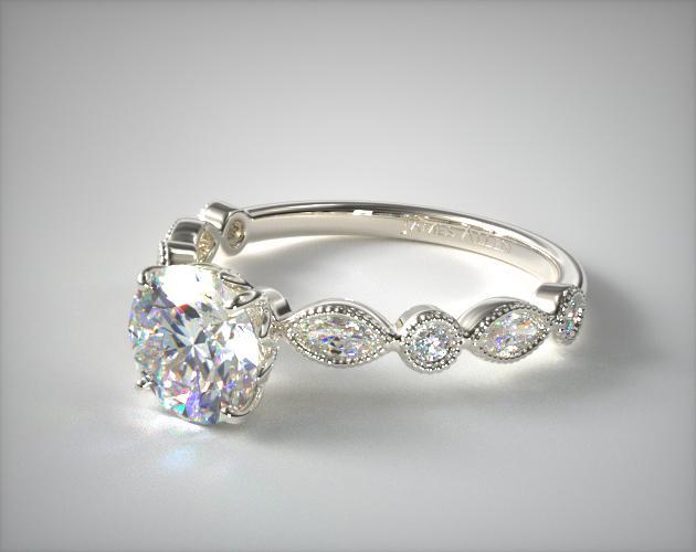 round and marquise engagement ring