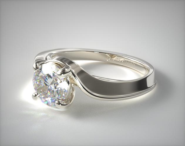 Regal Halo Engagement Ring 14K White Gold James Allen 17946W14
